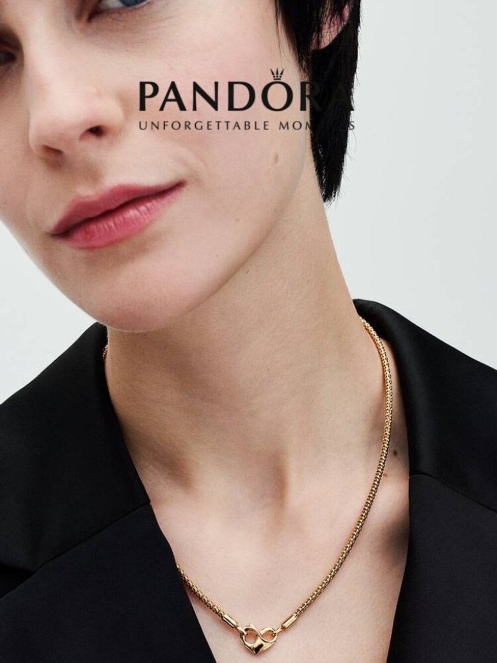Pandora Studded Chain Necklace View 4